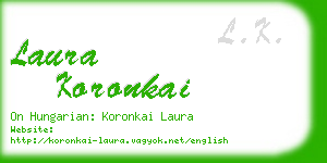 laura koronkai business card